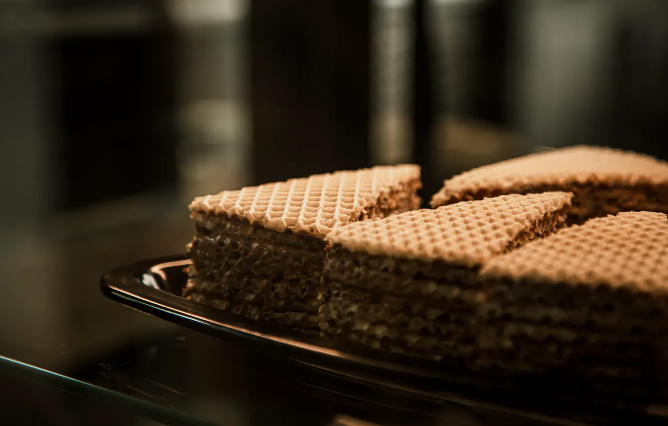 Photo wallpaper cake, chocolate, waffle