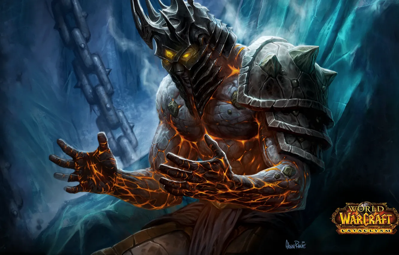 Photo wallpaper magic, armor, helmet, the throne, warcraft