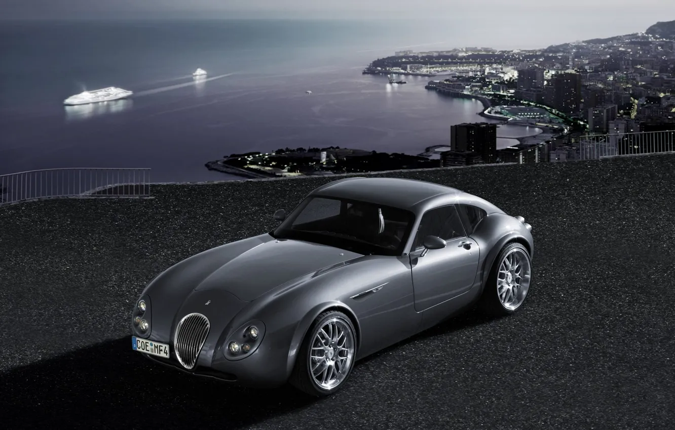 Photo wallpaper lights, coast, mf4, wiesmann