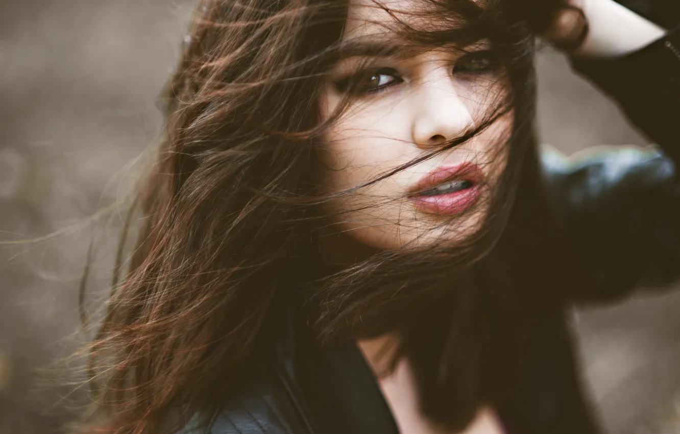 Photo wallpaper look, girl, background, Courtney