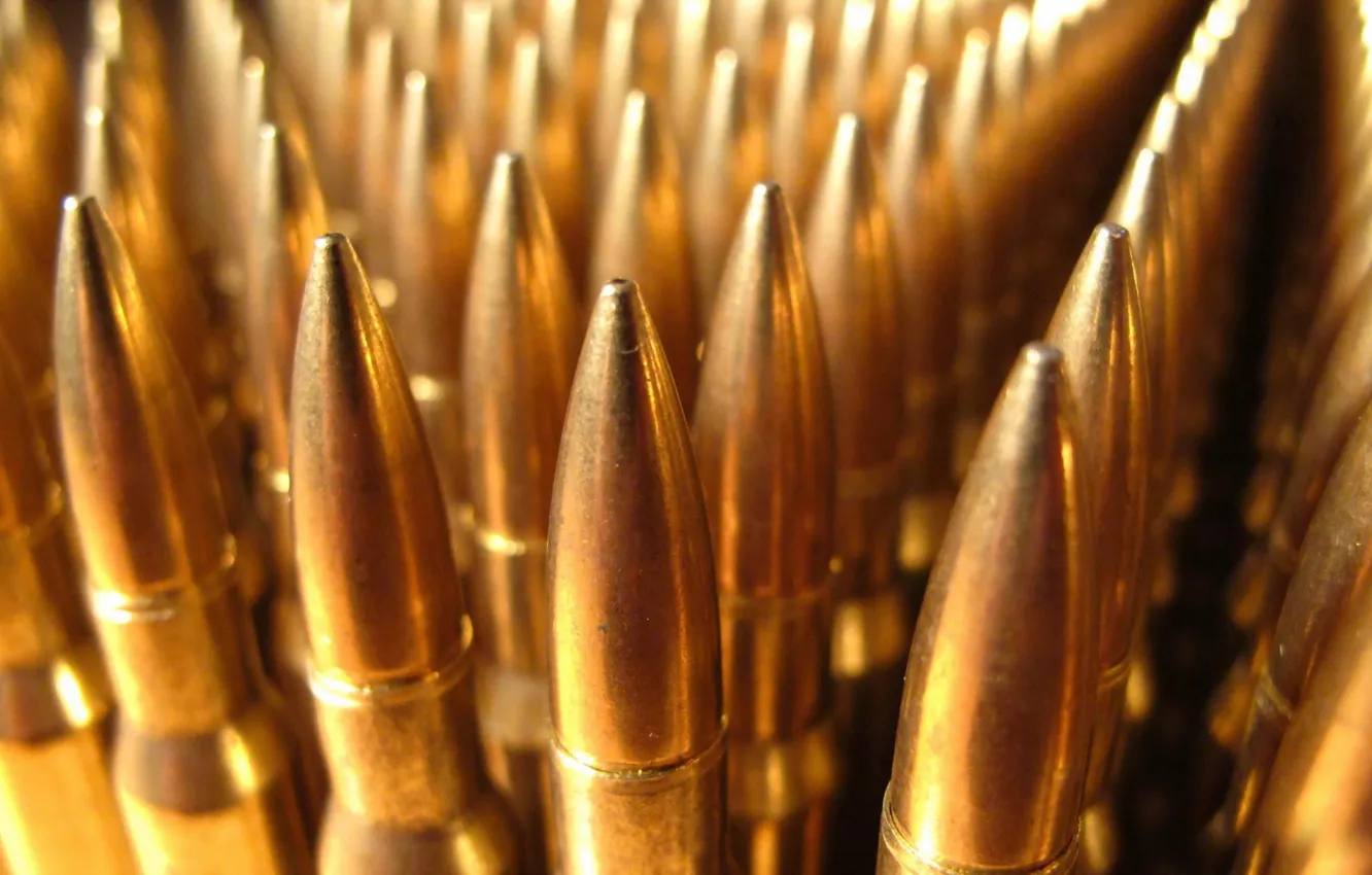 Photo wallpaper macro, weapons, cartridges