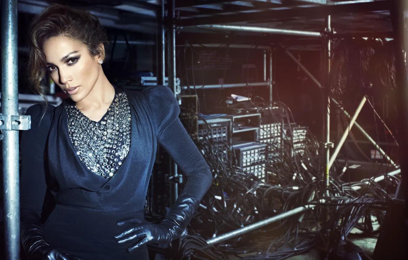 Photo wallpaper girl, bright, makeup, actress, diamonds, singer, Jennifer Lopez, beauty
