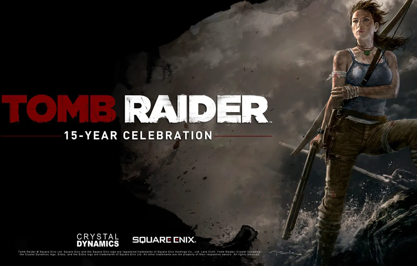 Photo wallpaper look, girl, the moon, the game, Tomb Raider, Lara Croft