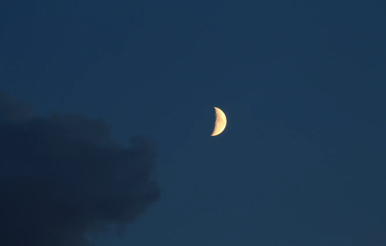 Photo wallpaper the sky, clouds, nature, the moon, the evening, twilight, after sunset, Stan