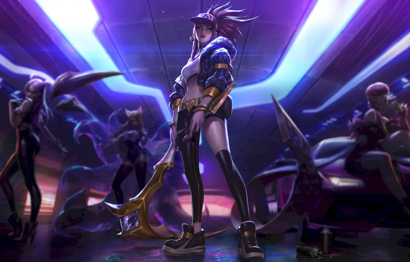 Photo wallpaper League of Legends, KDA, Akali •