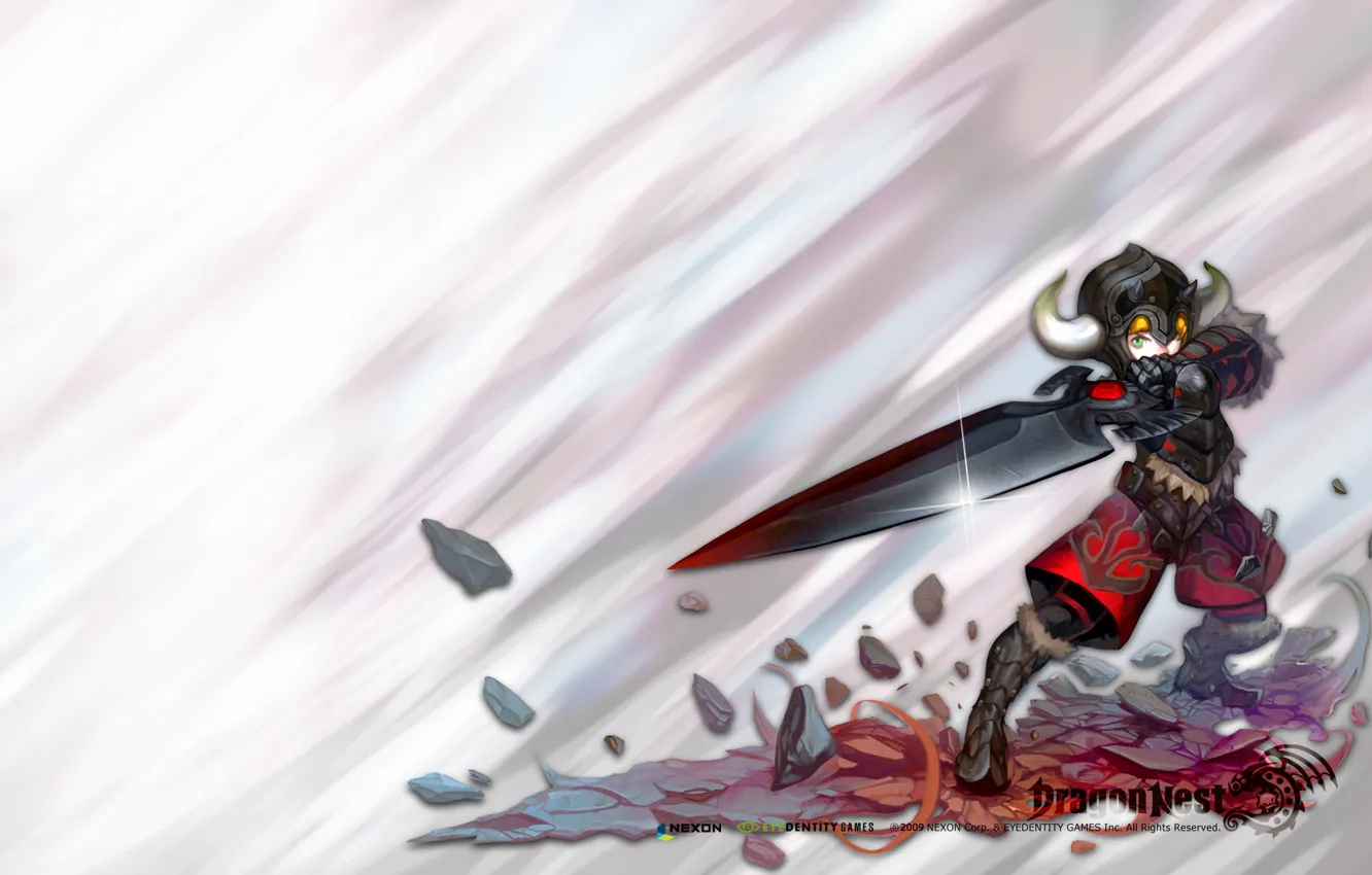 Photo wallpaper sword, warrior, helmet, art, MMORPG, Dragon Nest, Dragon nest, Nexon