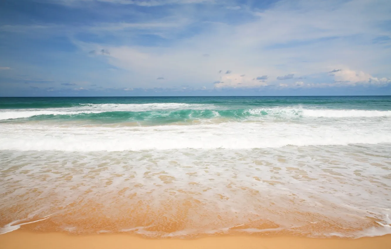 Photo wallpaper sand, sea, wave, beach, summer, summer, beach, sea