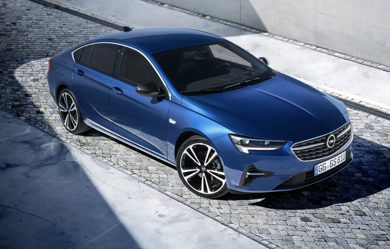 Photo wallpaper auto, light, blue, Opel, Insignia Grand