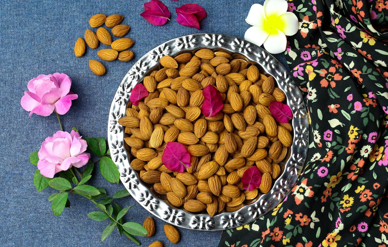 Photo wallpaper nuts, a lot, almonds