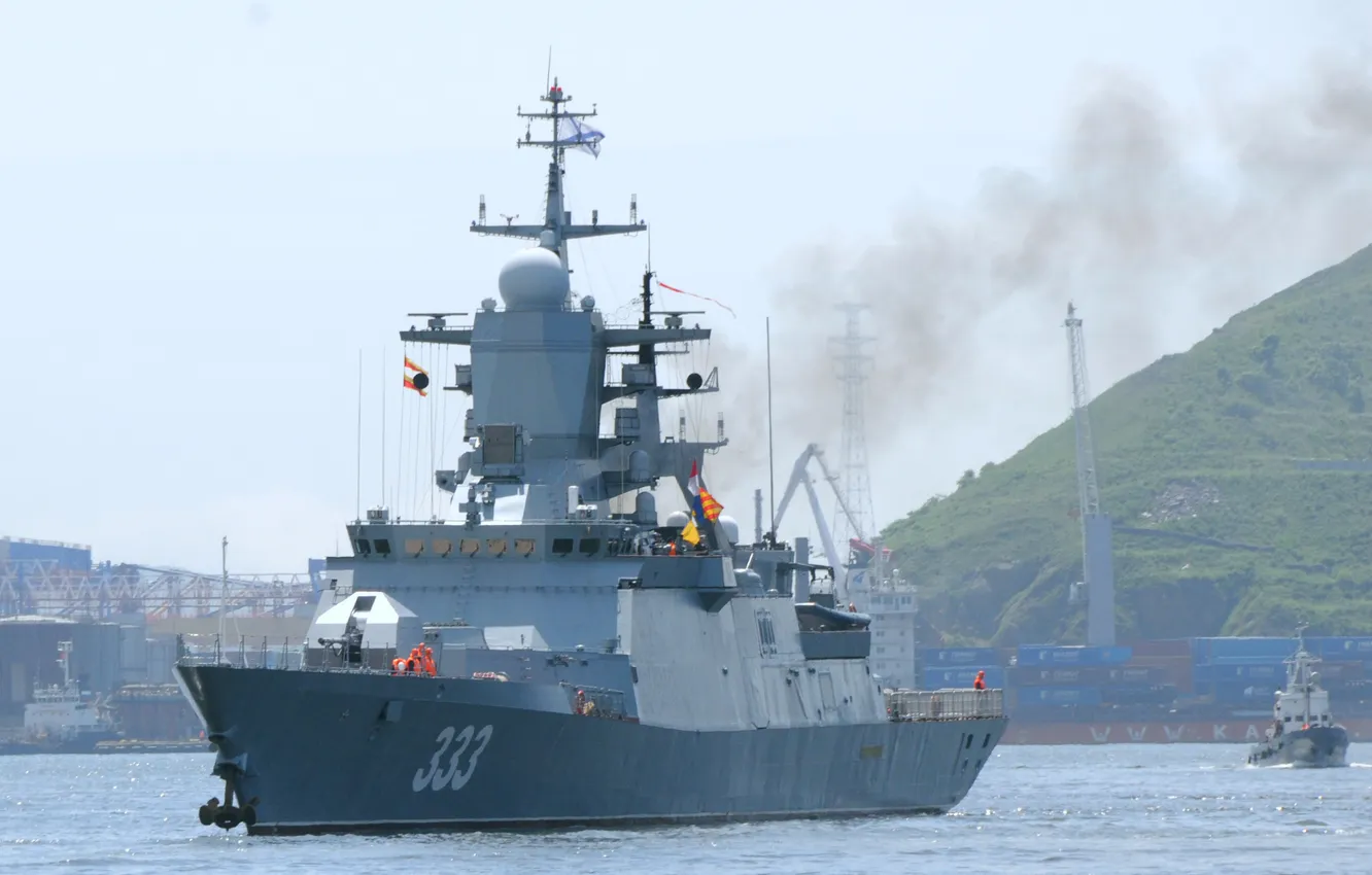 Photo wallpaper Corvette, perfect, patrol ship
