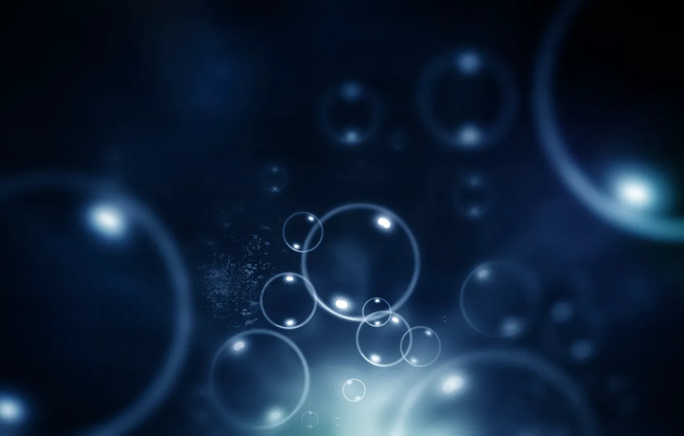 Photo wallpaper circles, darkness, bubbles, background, abstraction, balls, figure, abstraction
