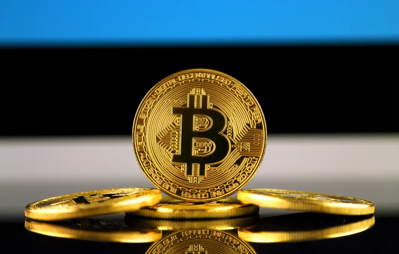 Photo wallpaper block, chain, bank, bit, coin, business, bitcoin, cash
