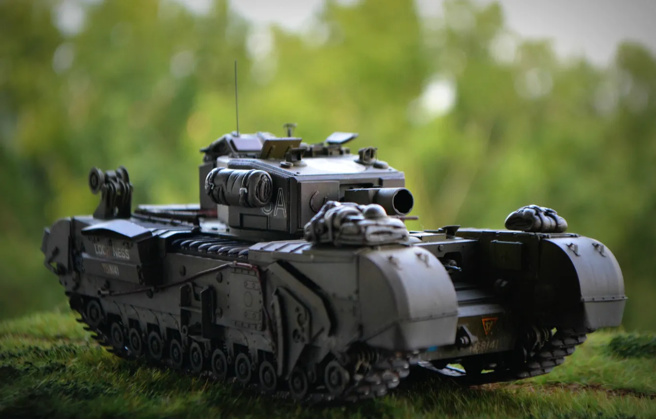 Photo wallpaper toy, tank, model, heavy, infantry, Churchill, Churchill MKIII