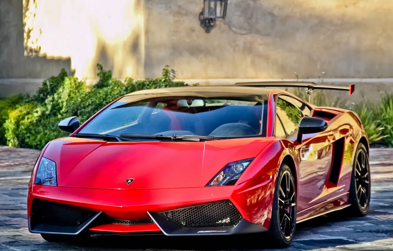 Photo wallpaper Lamborghini, supercar, Gallardo, beautiful, the front, LP570-4, Super Trophy, Road