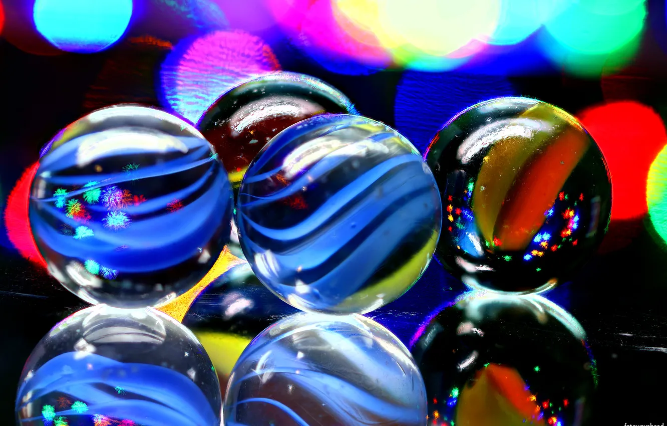 Photo wallpaper balls, balls, color, bright, bokeh