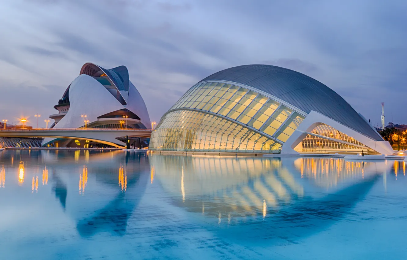 Photo wallpaper Spain, Valencia, The city of arts and Sciences
