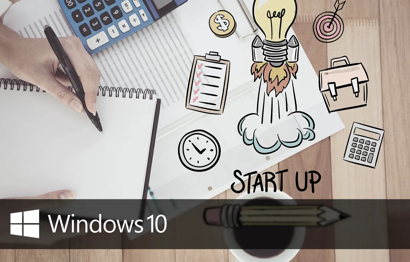 Photo wallpaper windows, idea, Windows 10, Windows10, calculator, start up