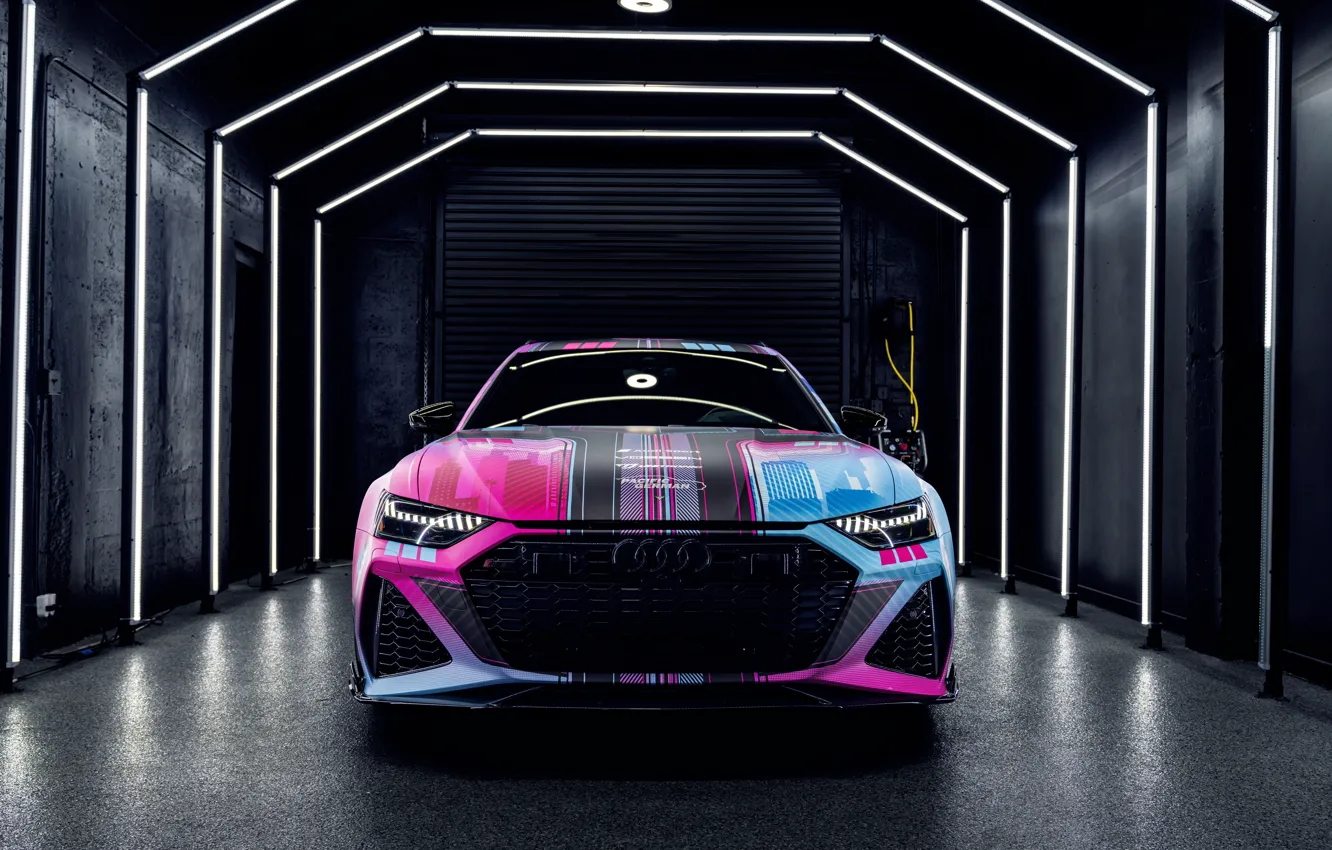 Photo wallpaper Audi, Front, Wagon, RS6, Sight, audi rs6