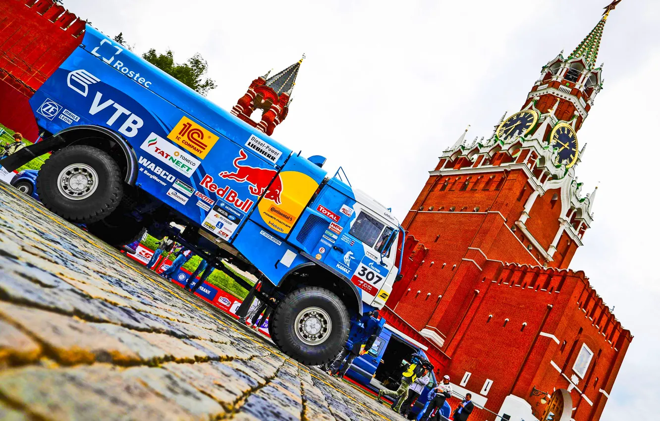 Photo wallpaper The city, Sport, Master, Moscow, Russia, 307, Kamaz, Rally
