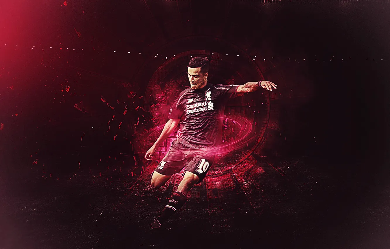 Photo wallpaper goal, room, blow, Liverpool, Liverpool, Coutinho, Coutinho