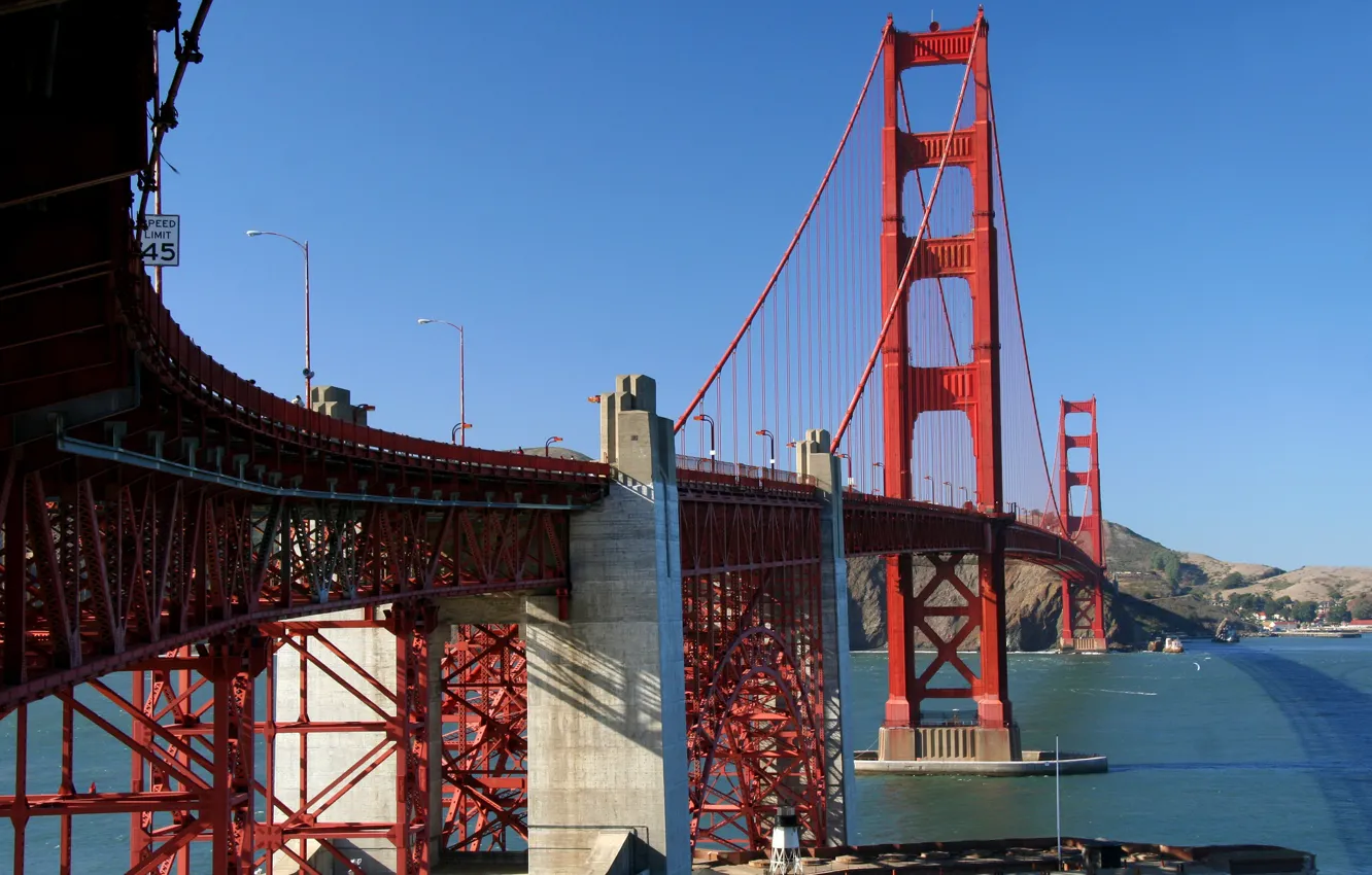 Photo wallpaper bridge, support, Bay, San Francisco, Golden Gate, USA