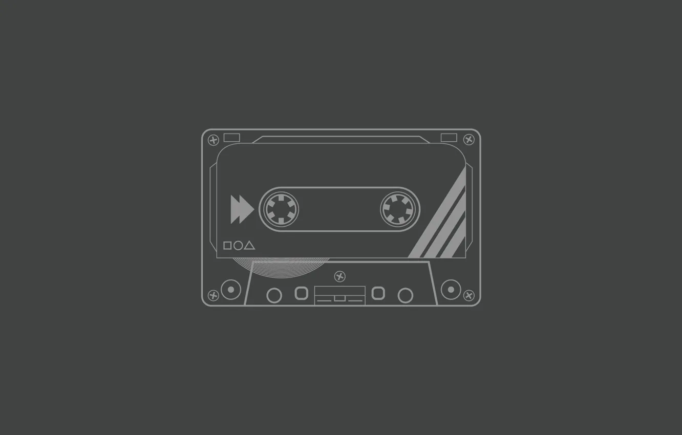 Photo wallpaper grey, background, cassette