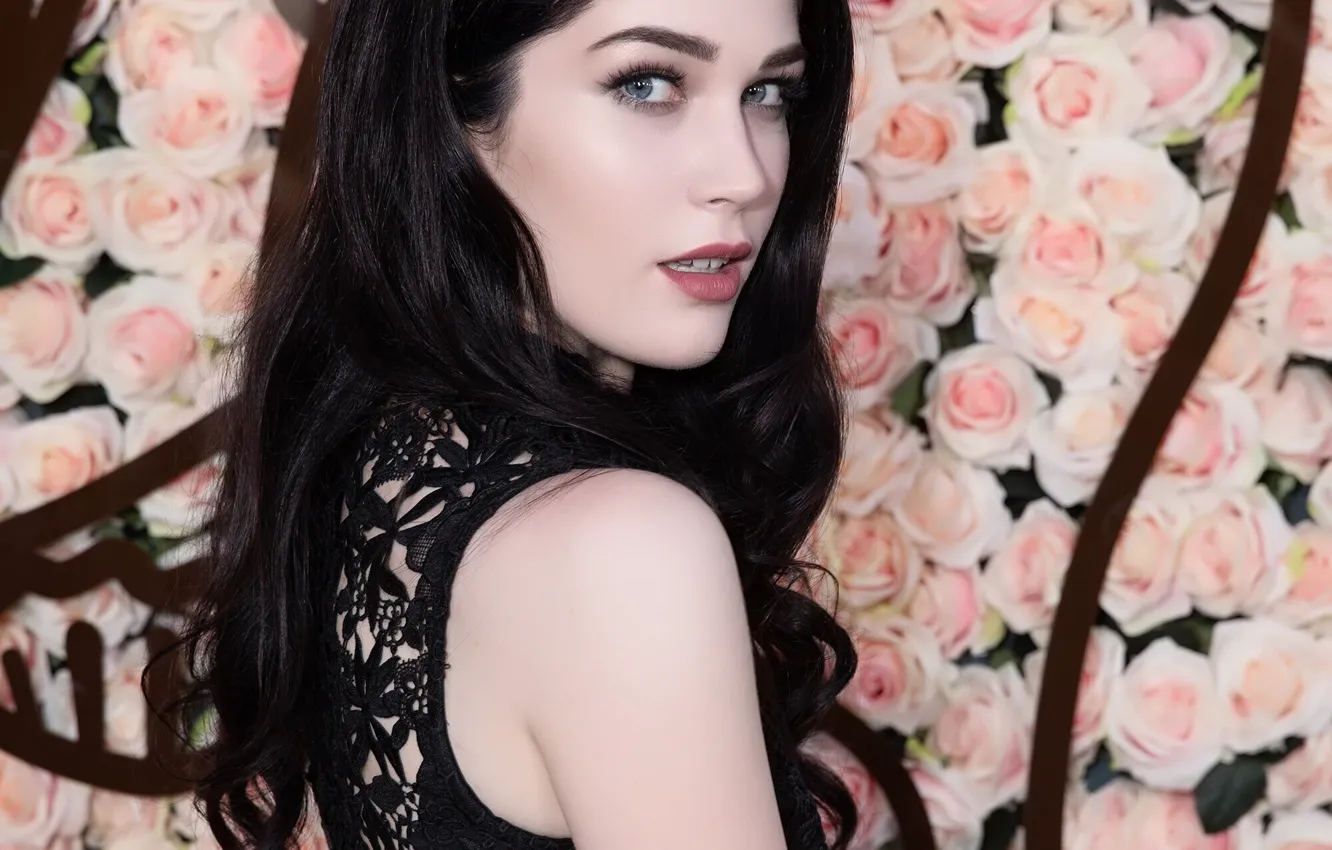 Wallpaper look, girl, model, brunette, beautiful, Evelyn Claire, Evelyn