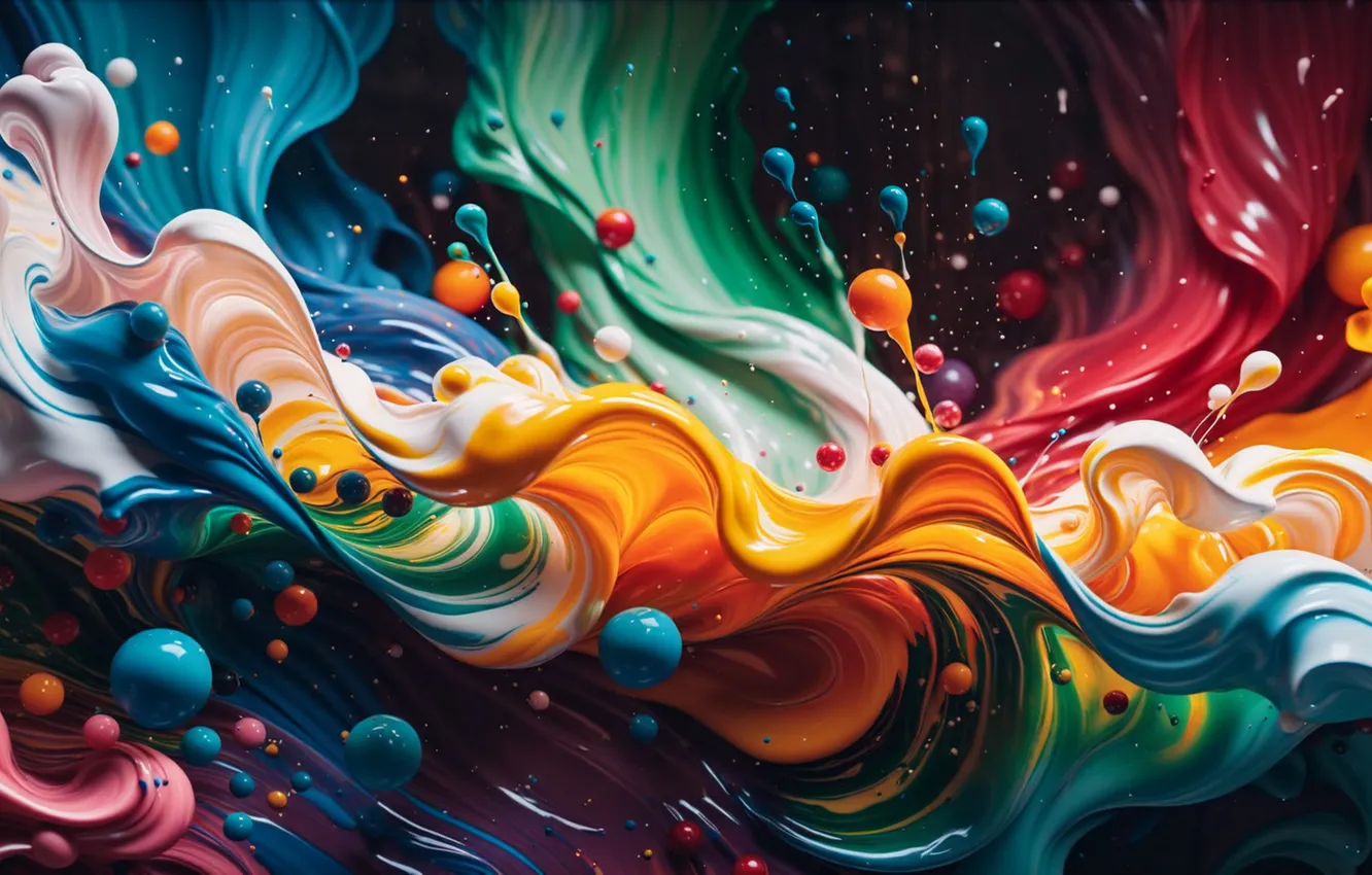 Photo wallpaper abstraction, paint, color