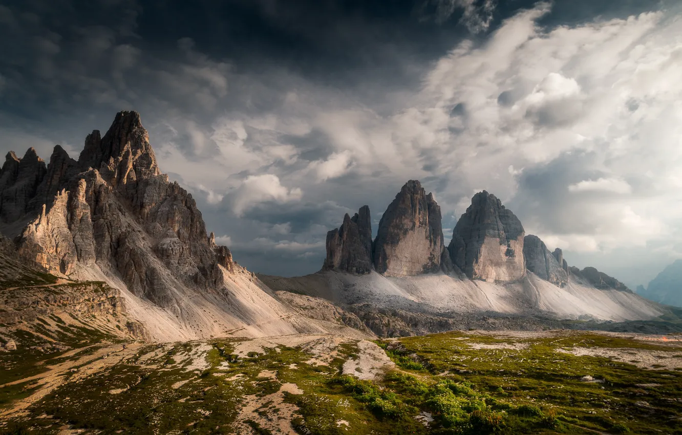 Photo wallpaper mountains, Italy, The Dolomites