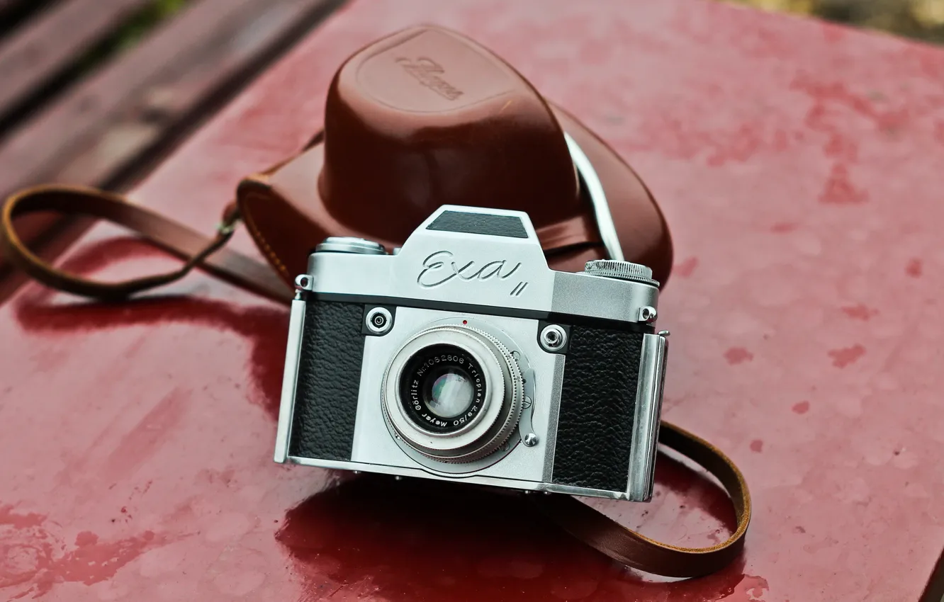 Photo wallpaper macro, background, camera, Exa II