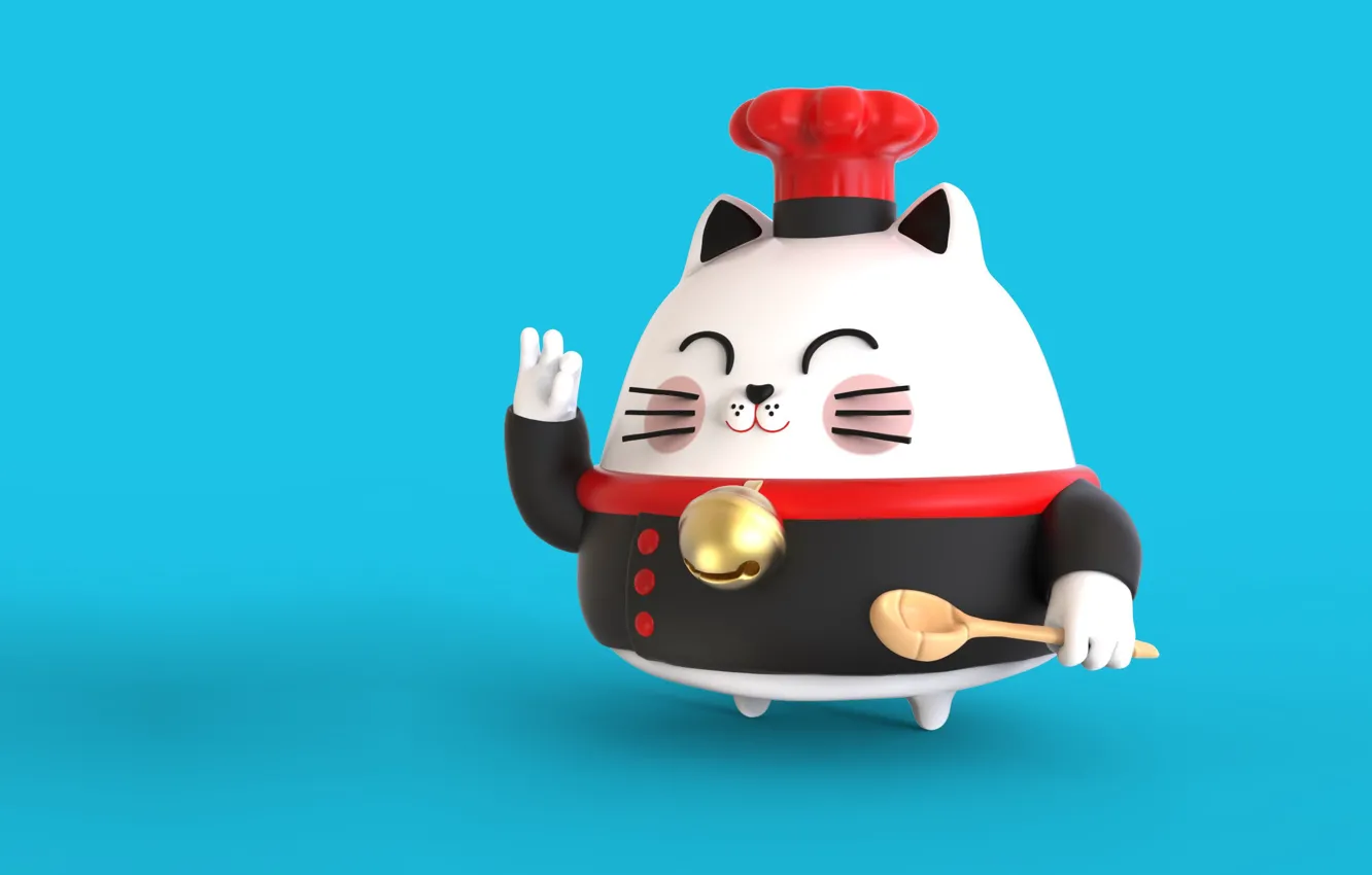 Photo wallpaper art, spoon, cook, Chief, Sensei Cat, Pablo Susskind