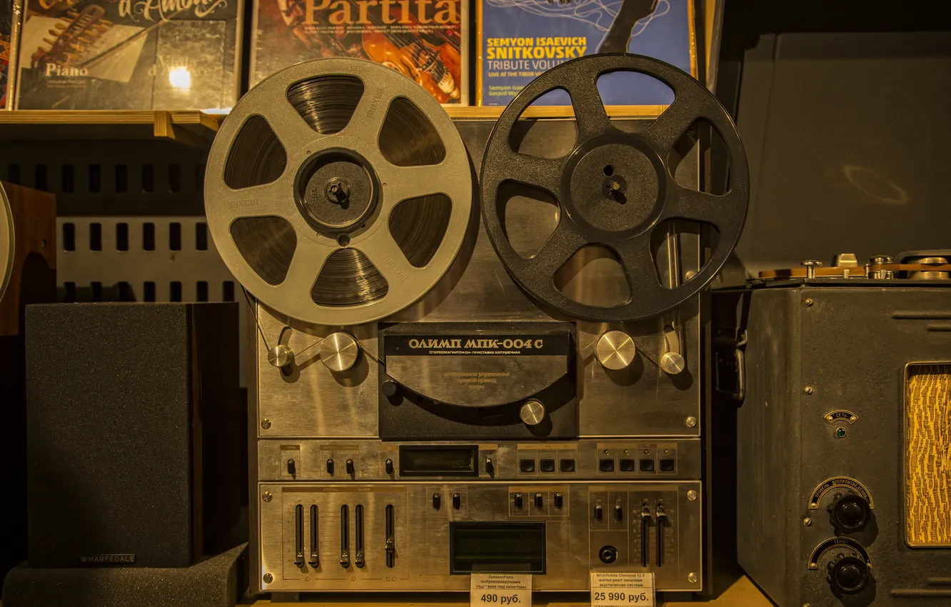 Photo wallpaper Music, art, Kide fotoart, Tape Recorder, Reel-to-reel