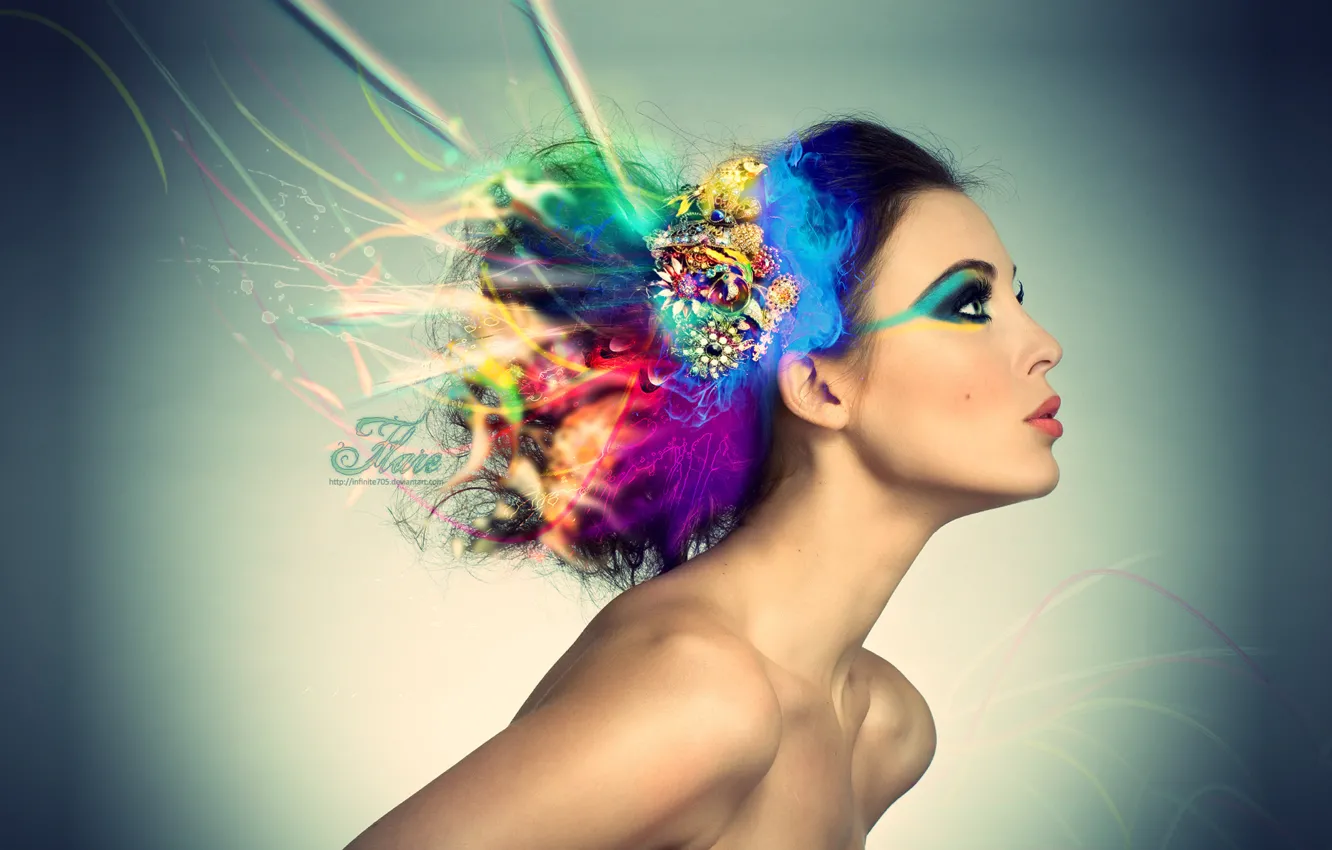 Photo wallpaper hair, color, makeup