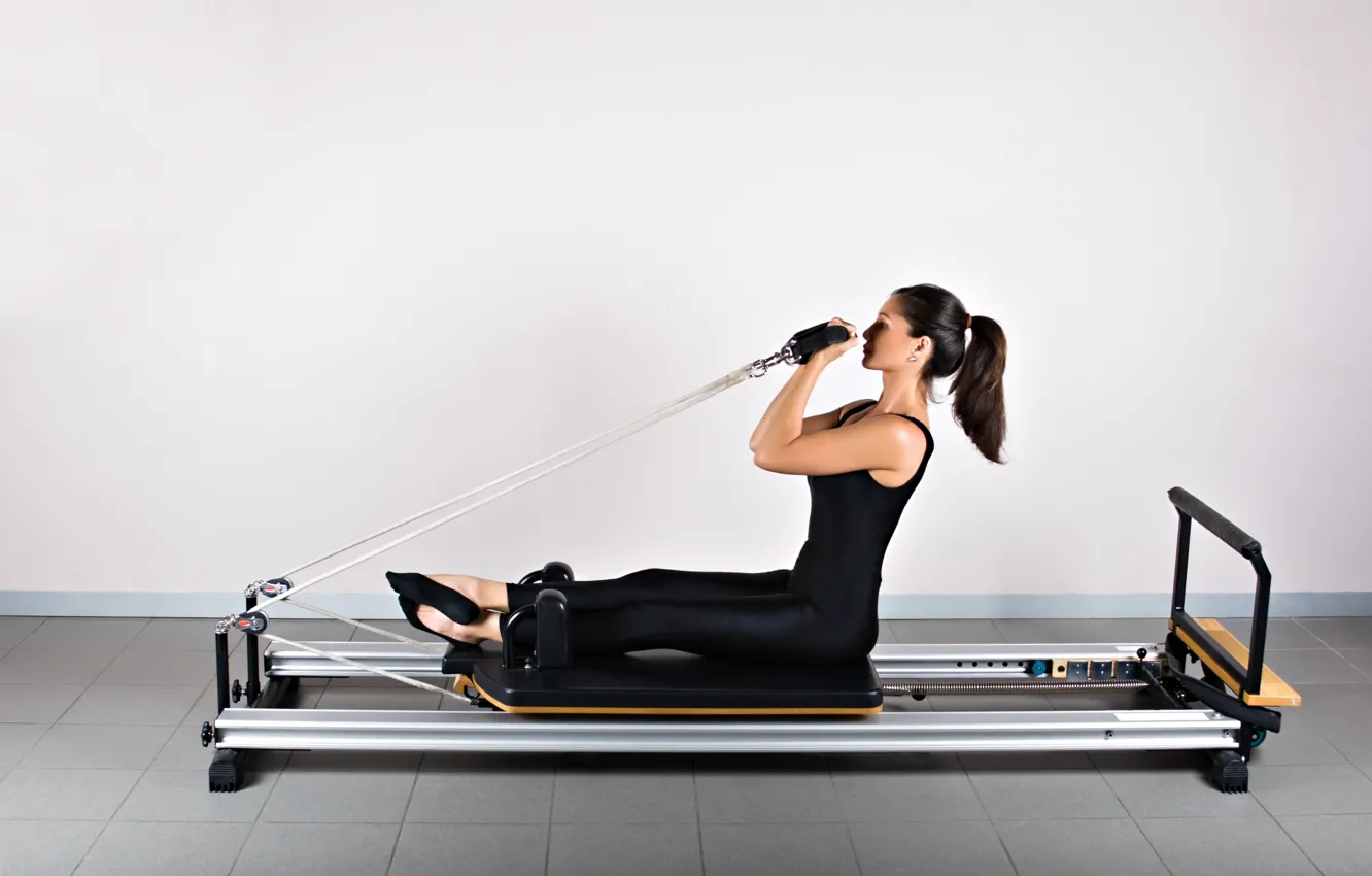 Photo wallpaper brunette, pilates, wrokout