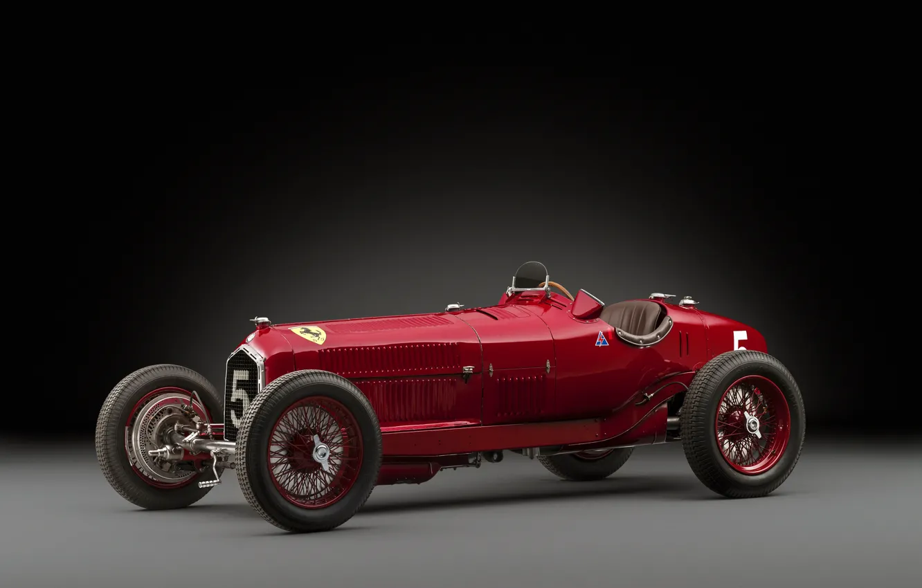 Photo wallpaper Spokes, Alfa Romeo, Classic, Scuderia Ferrari, 1932, Grand Prix, Classic car, Sports car