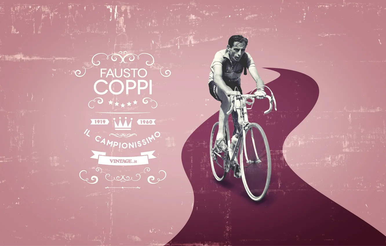 Photo wallpaper Italian, road, riders, Angelo Fausto Coppi, Fausto Coppi