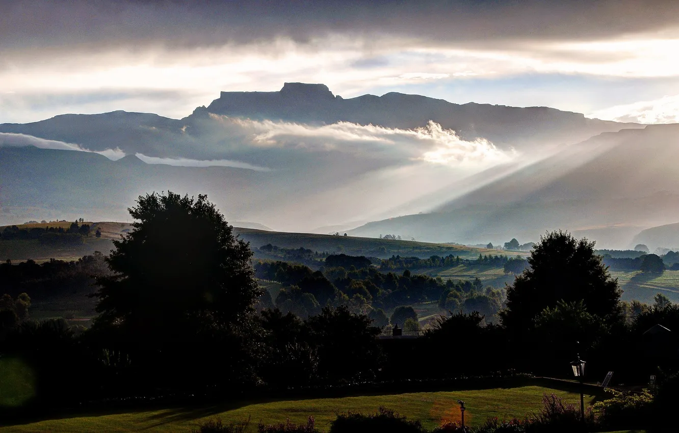 Photo wallpaper South Africa, South Africa, Drakensberg, Champagne Castle