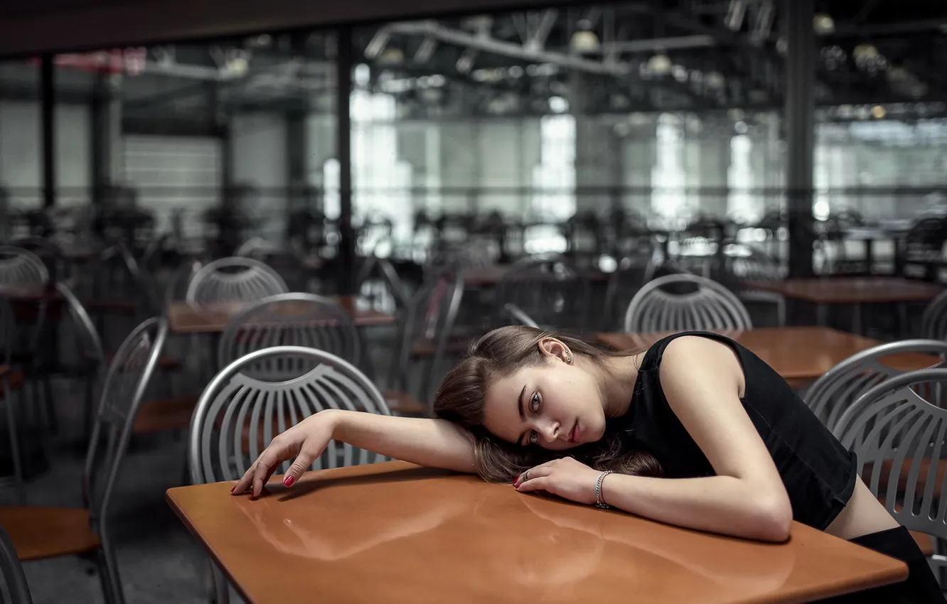 Photo wallpaper look, girl, pose