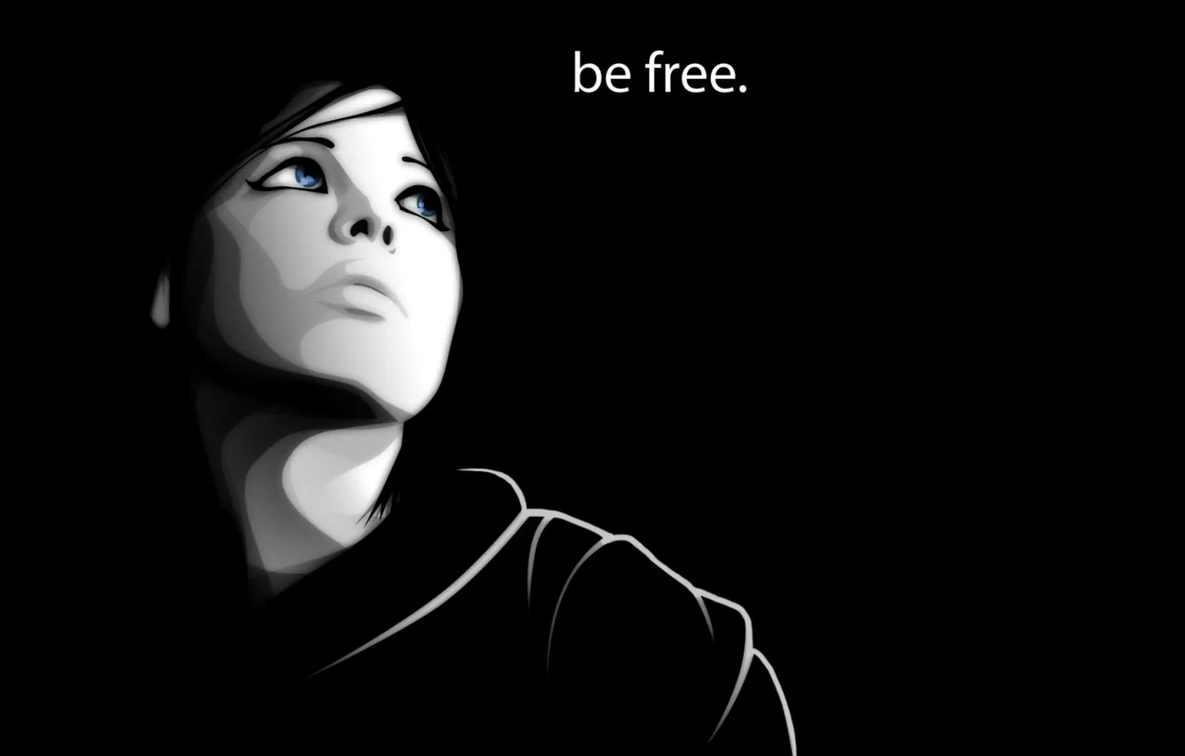 Photo wallpaper look, girl, vector