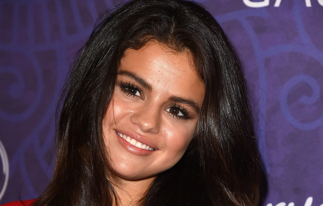 Photo wallpaper face, smile, actress, singer, Selena Gomez