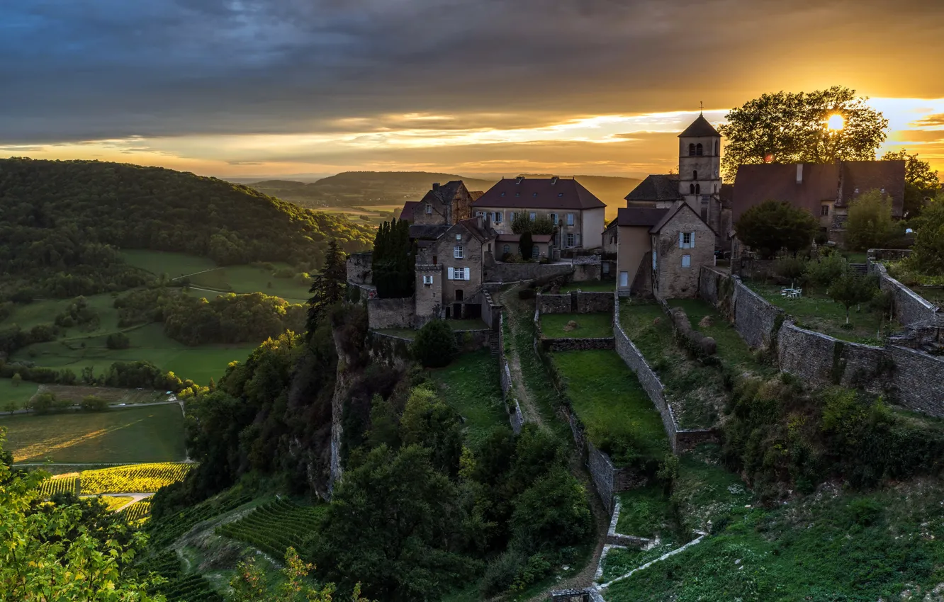 Photo wallpaper nature, France, Château-chalon