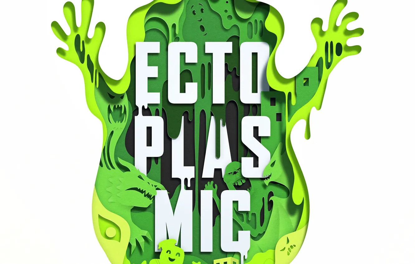 Photo wallpaper Illustrations, cast, ectoplasm, monster, Ghostbusters Style Guide Art