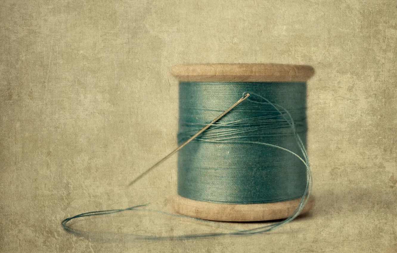 Photo wallpaper macro, needles, style, background, thread