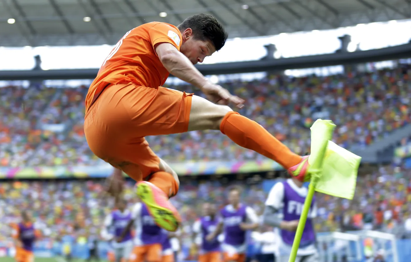 Photo wallpaper football, sport, Netherlands, Brazil, player, goal, football, Sport