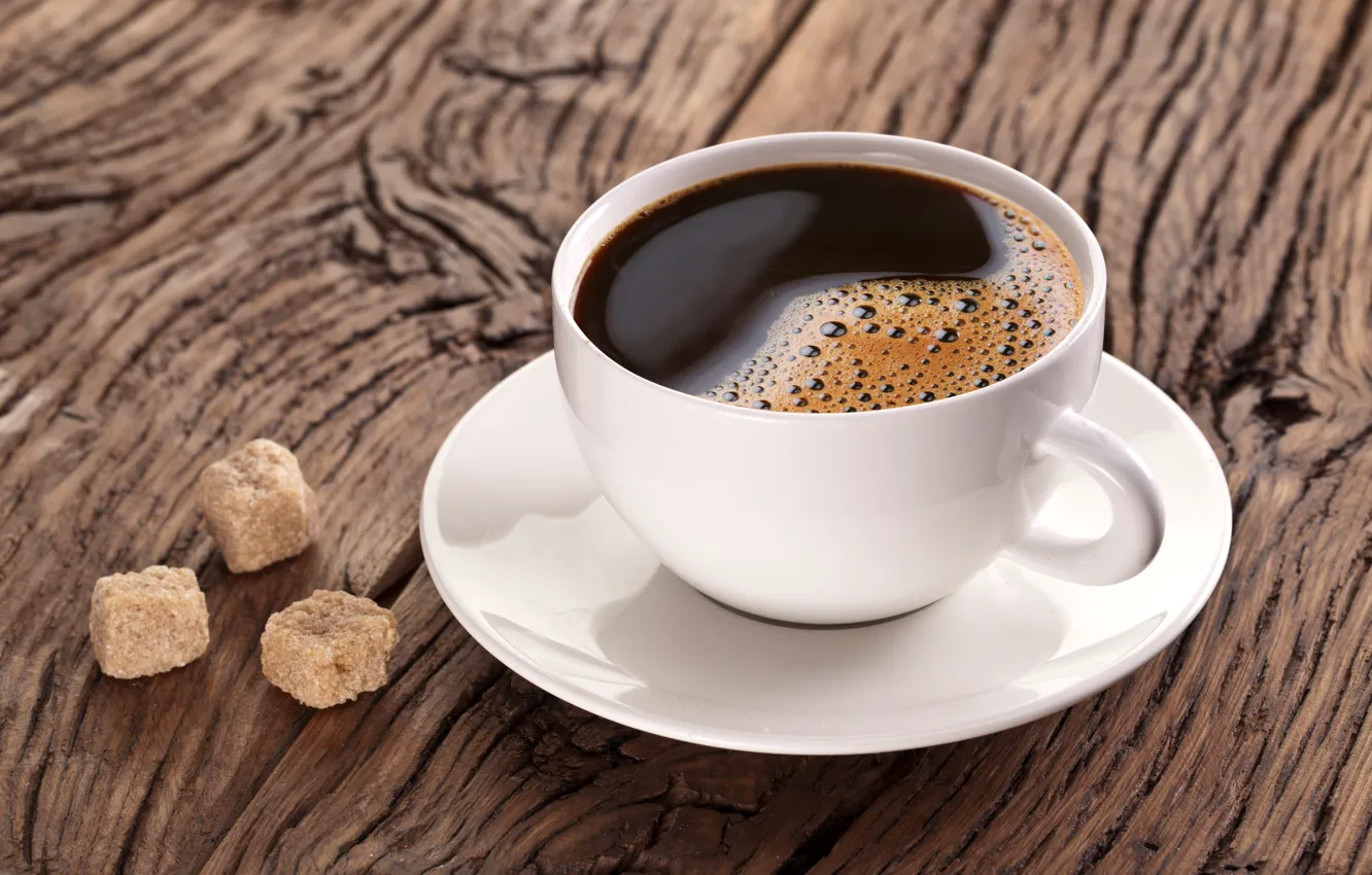 Photo wallpaper coffee, Cup, sugar, drink