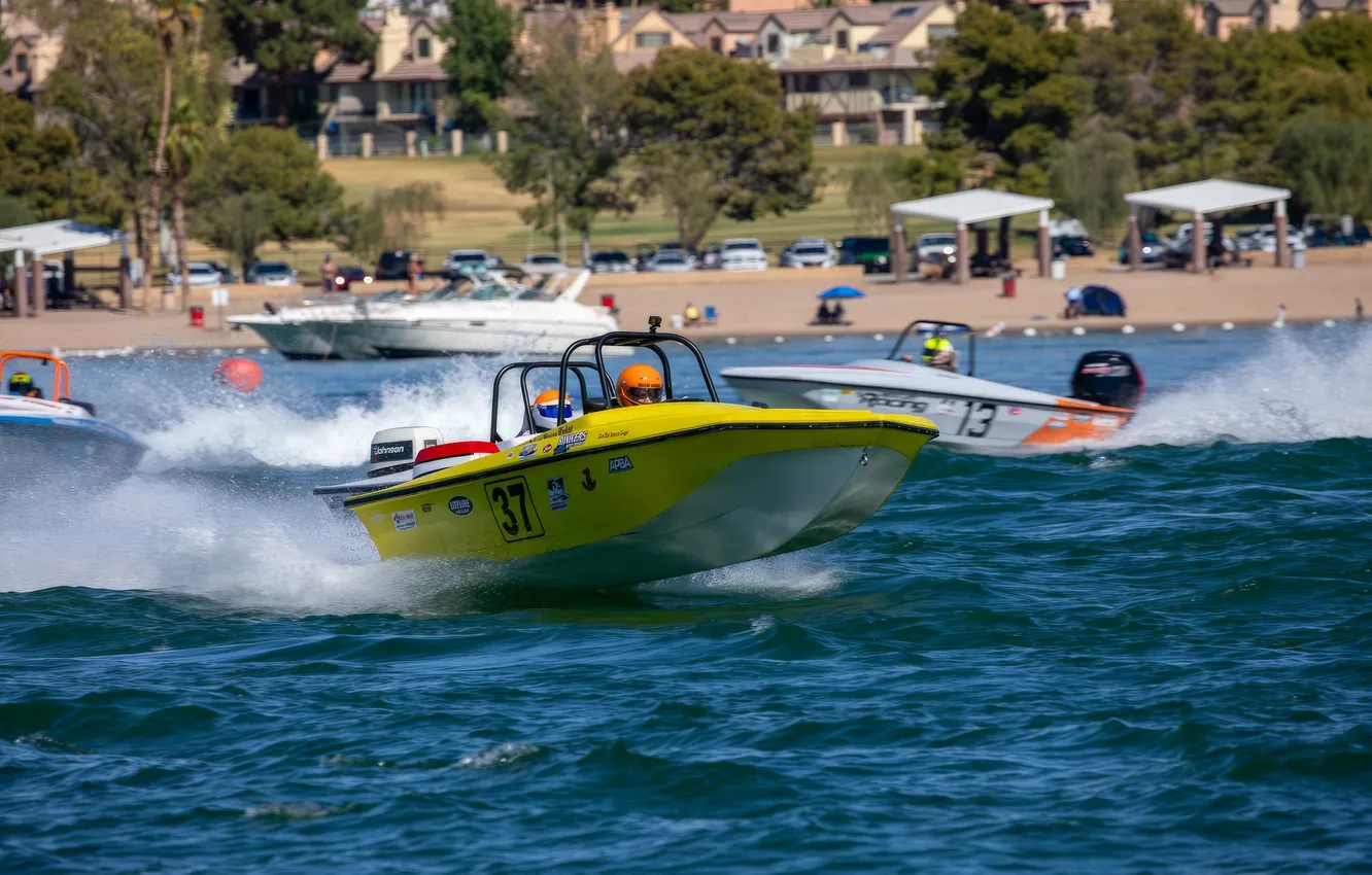 Photo wallpaper race, boat, speed