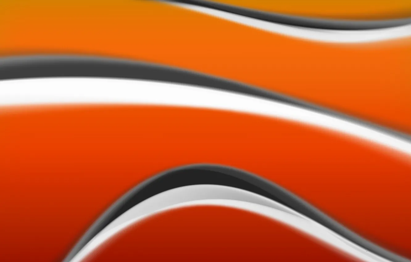 Photo wallpaper wave, line, orange