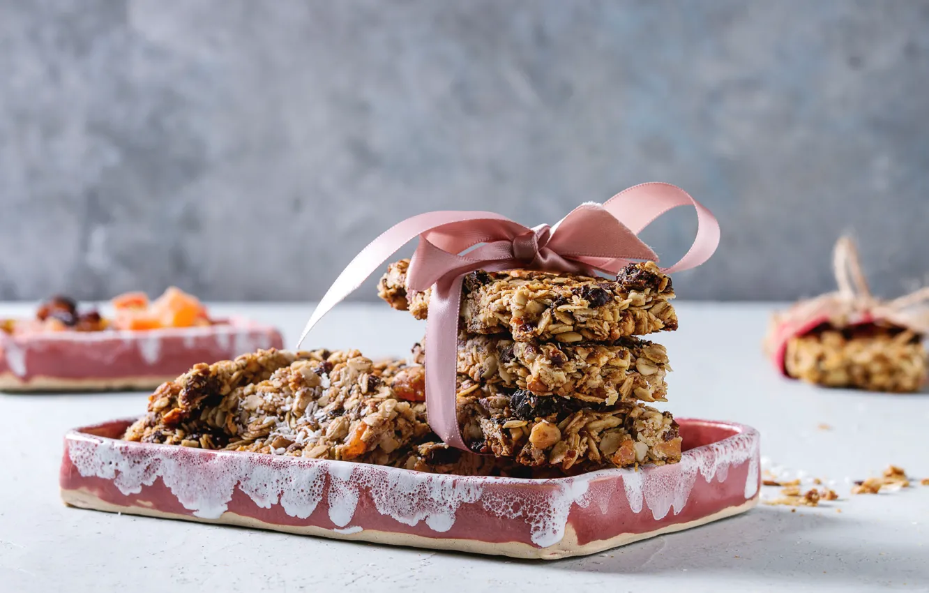Photo wallpaper cookies, muesli, dried fruits, Natasha Breen