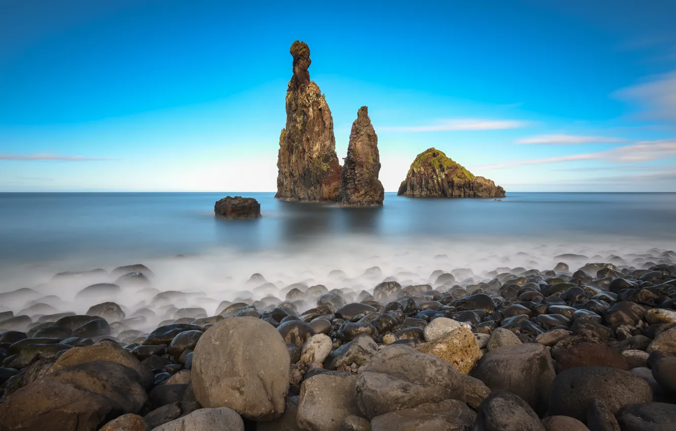 Photo wallpaper stones, rocks, coast, Madeira