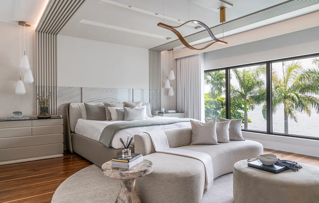 Photo wallpaper design, style, room, interior, bedroom, Bay Harbor Island Residence, Bay Harbor Island Residence, Bay Harbor …
